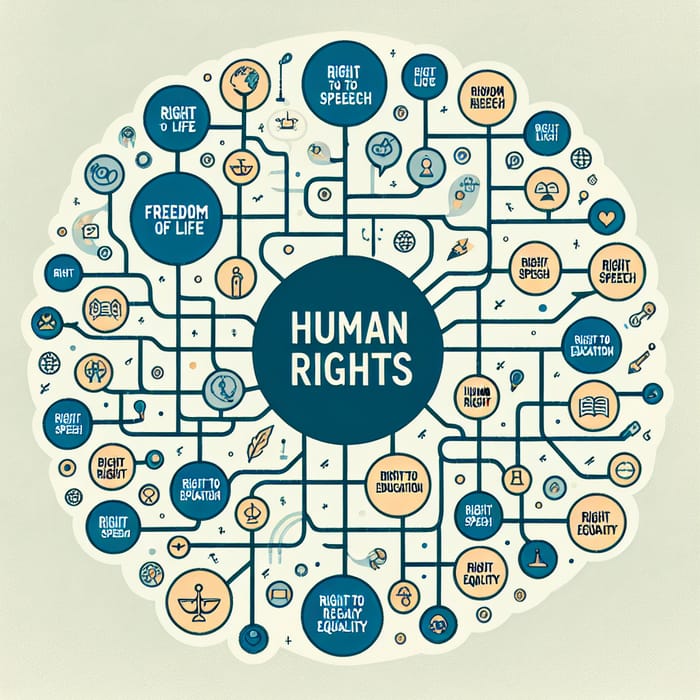Mind Map of Human Rights: Visual Representation of Key Rights