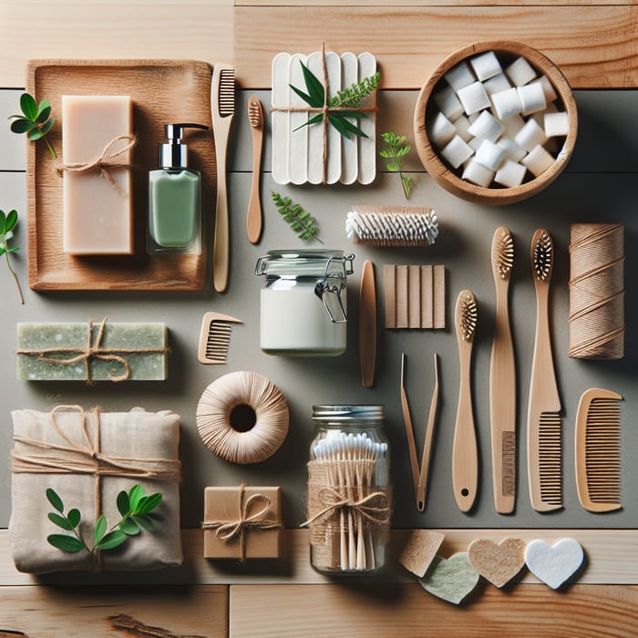 Eco-Friendly Beauty Products in Minimalist Aesthetic