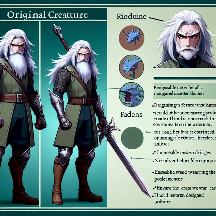 Pokémon Hunter Inspired by Geralt of Rivia | Original Design