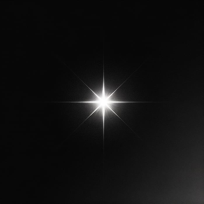 Simple Black and White Star Image