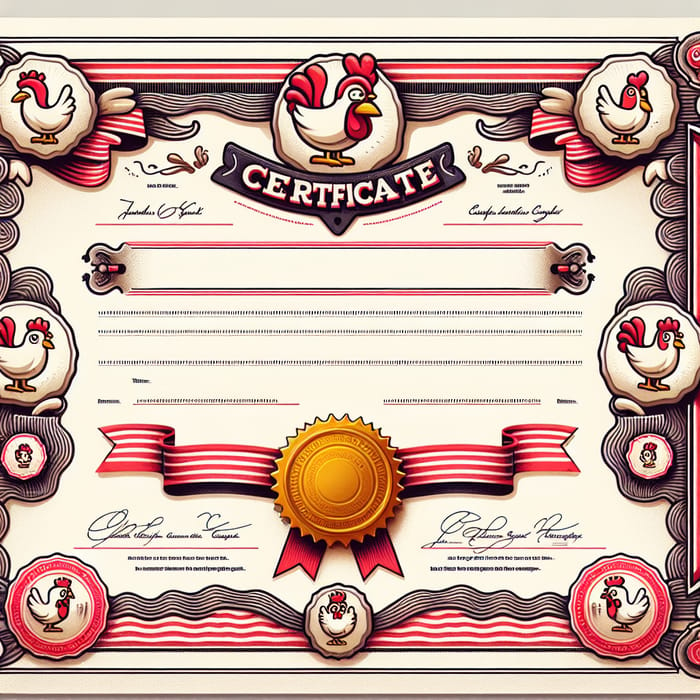Funny KFC-themed Certificate Template