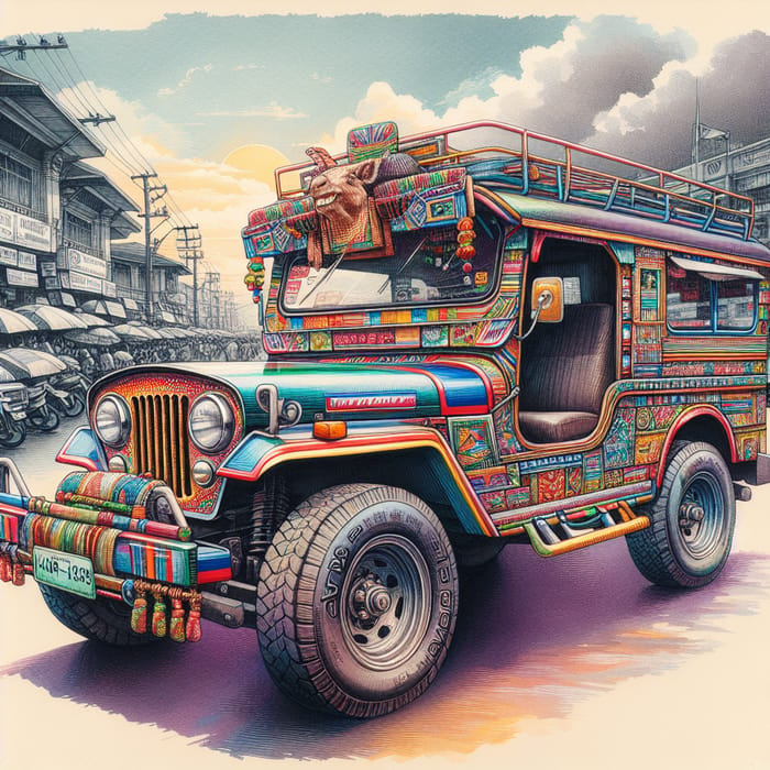 Colorful Tamaraw Jeep in the Philippines | Vibrant Local Culture Reflection