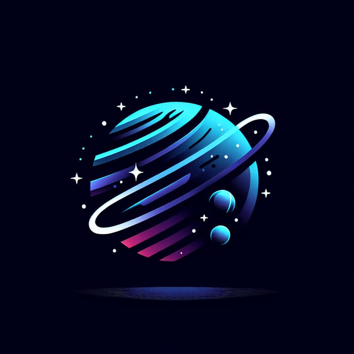 Sleek Cosmos Logo Design with Celestial Elements
