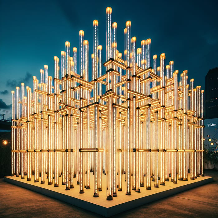 Artistic 1.5m LED Tube Structure - Illustration of Leds