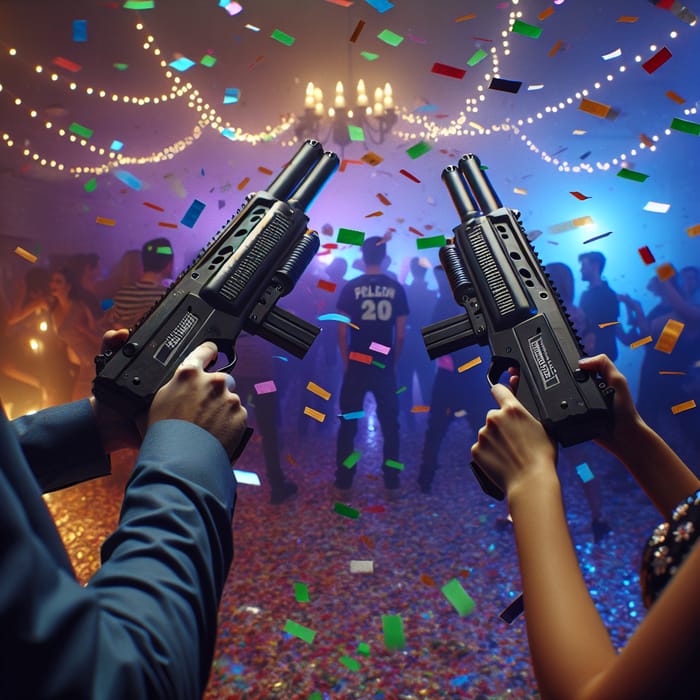 Exciting New Year's Eve Celebration with Dissolvable Manual Confetti Cannons