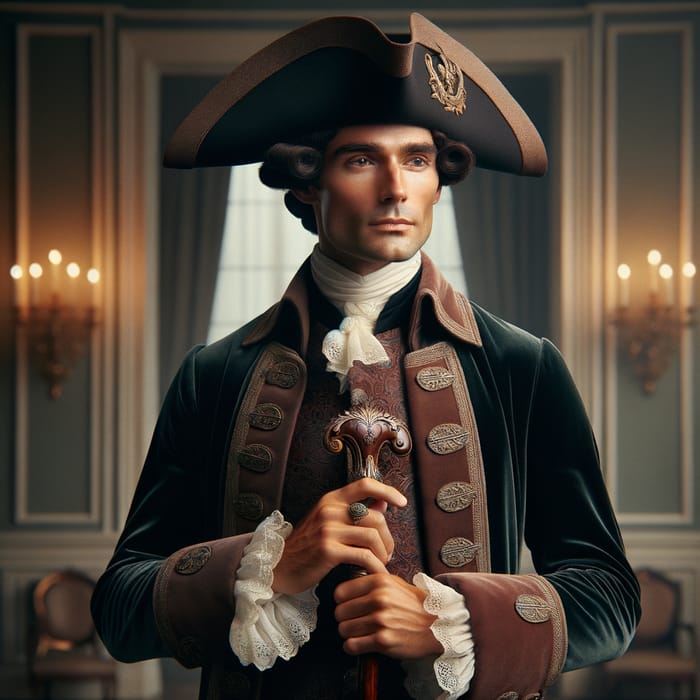 Elegant Gentleman in Tricorn Hat | Classic Nobility and Power