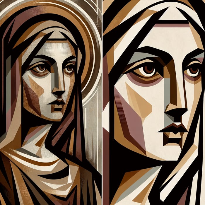 Abstract Portrait of Catalina de Siena | 14th Century Art Abstract Portrait of Catalina de Siena | 14th Century Art