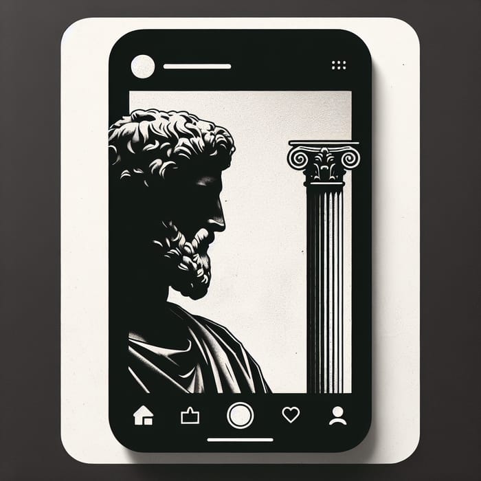 Ancient Rome Aesthetics Instagram Story Template with Monochromatic Palette