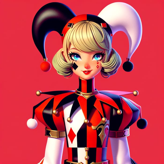 Harley Quinn - Playful Female Jester with Bold Style
