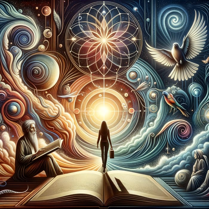 Symbolic Spiritual Journey: A Chapter Worth Following with Stories, AI Art  Generator