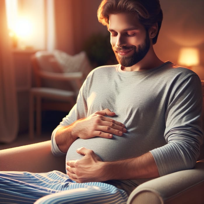 Pregnant Man: Awe and Wonder | Comfortable Images | AI Art Generator