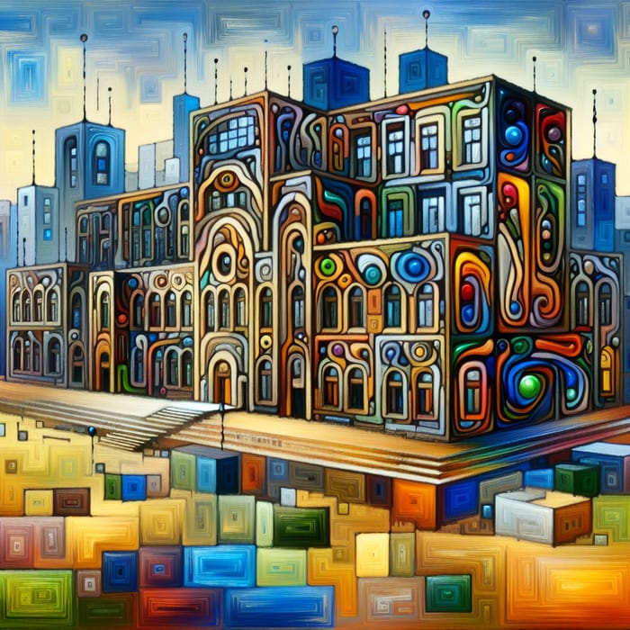 Abstract Realism Schools Scene: Imagining Elementary, Middle & High Schools