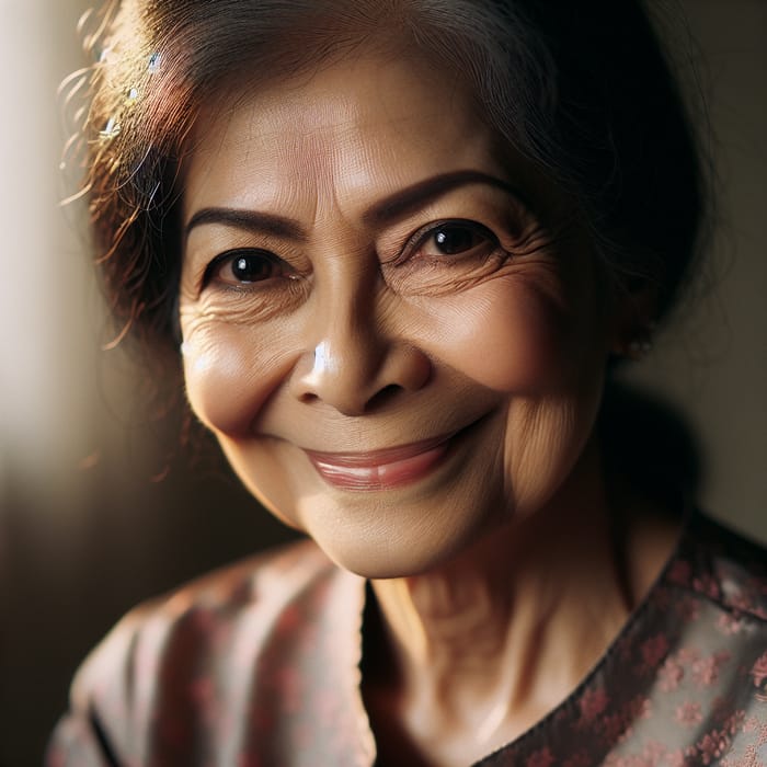 50-Year-Old Malay Female Smiling Portrait