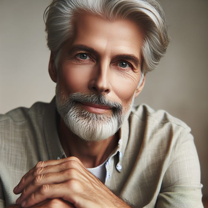 Vintage White Elderly Gentleman Portrait | Caucasian Senior Man