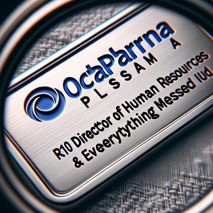 Polished Octapharma Plasma Name Tag - Director of HR & Everything Messed Up