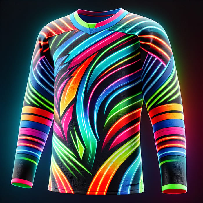 Wild Neon Ice Hockey Shirt - Eye-Catching Design