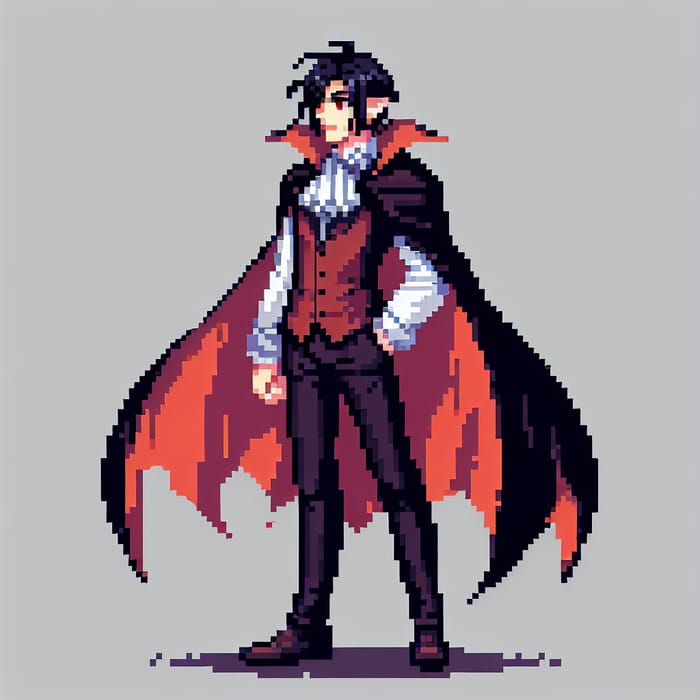 Pixel Vampire Character Design - Side View