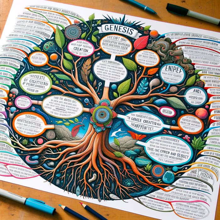 Genesis Book Mind Map: Visualizing Key Points Creatively