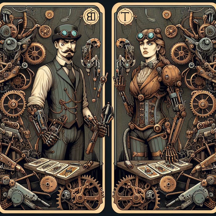 Imaginative Steampunk Tarot Card Inventors