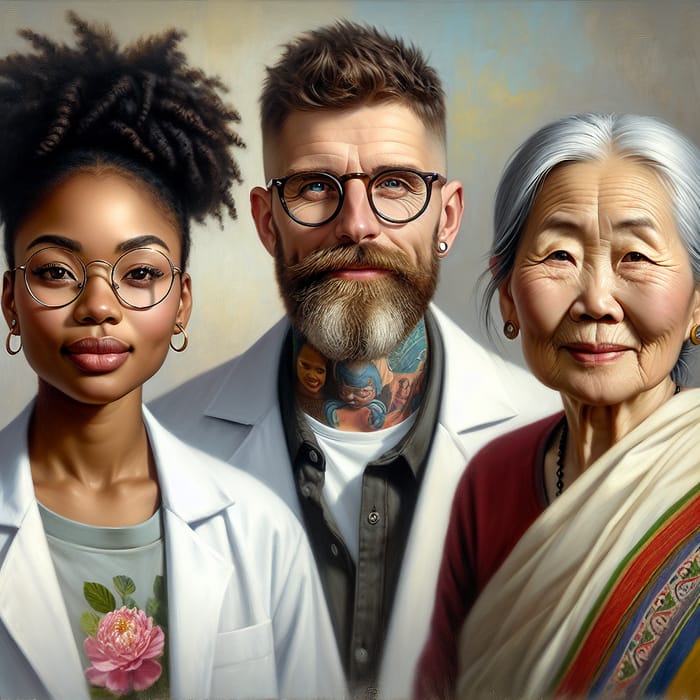 Diverse Human Portrait Painting | Cultural Unity Representation