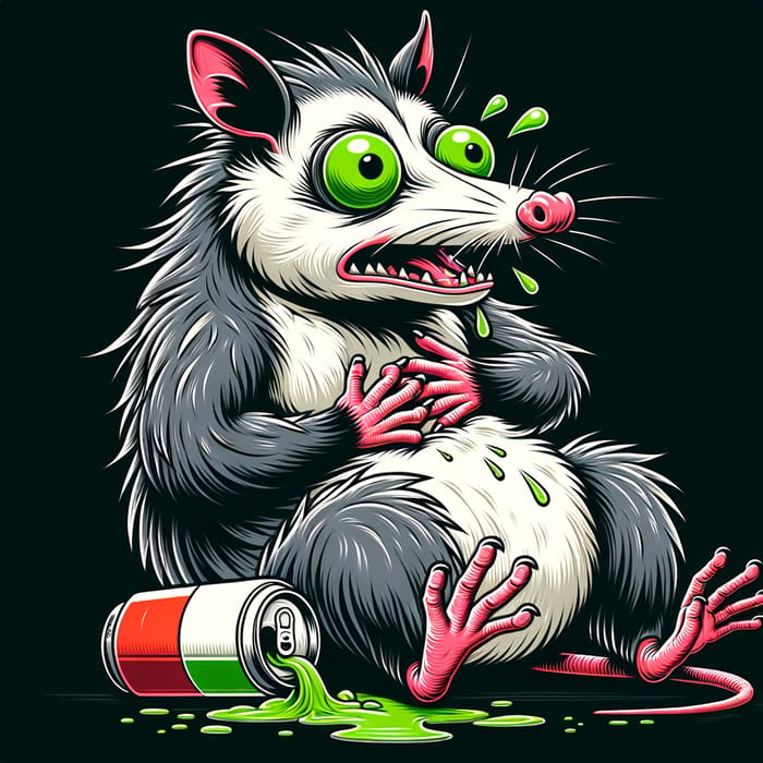 Hilarious Possum: Heart Attack Comedy | Mountain Dew Overconsumption