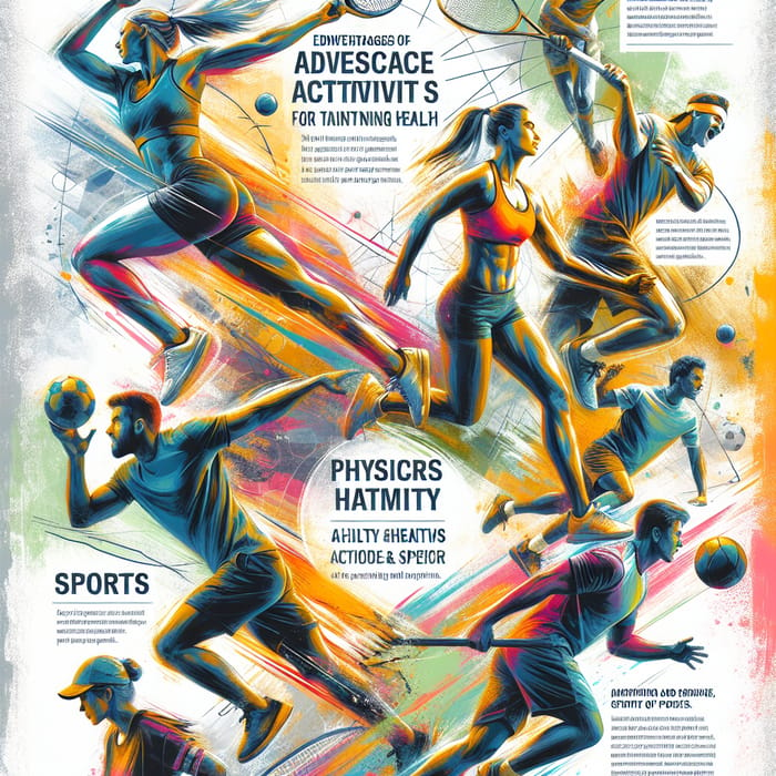 Vibrant Athletic Poster | Dynamic Sports Art for Fitness