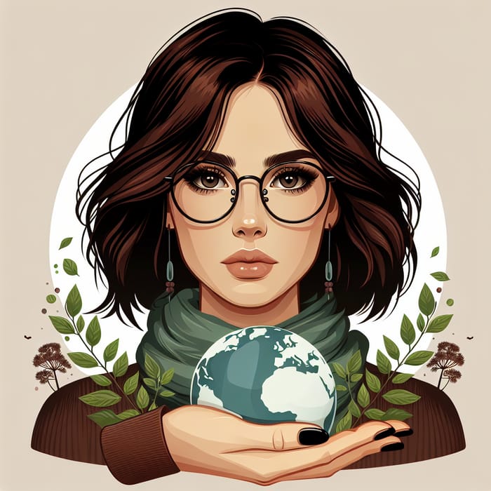 Dark Brown Haired Environmental Scientist with Glasses