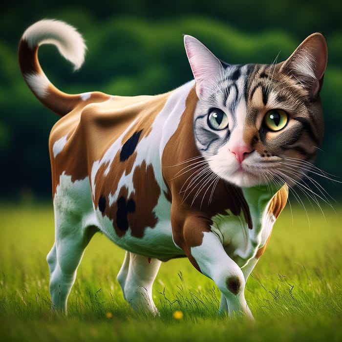 Cat-Cow Hybrid: Graceful Feline Meets Bovine Charm