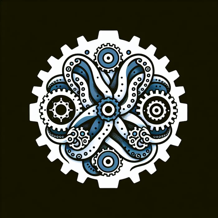 Professional Logo Design: Gears & Octopus Tentacles for Automation