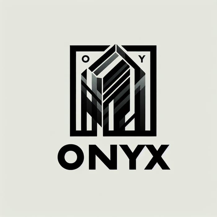 Modern Onyx Logo Design | Striking Black & Grey Palette