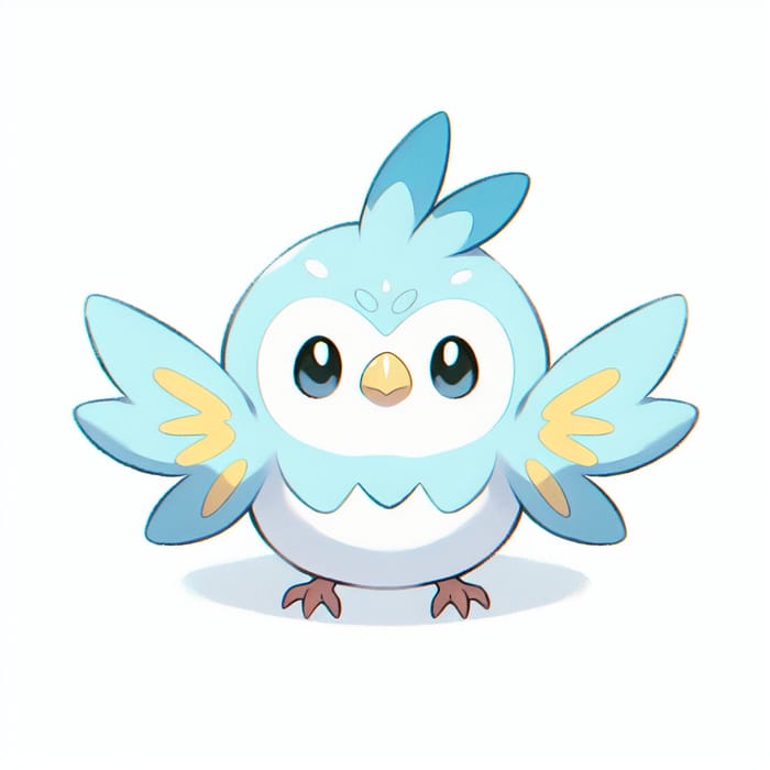 Cute Light Blue Bird Like a Pokemon | AI Art Generator | Easy-Peasy.AI