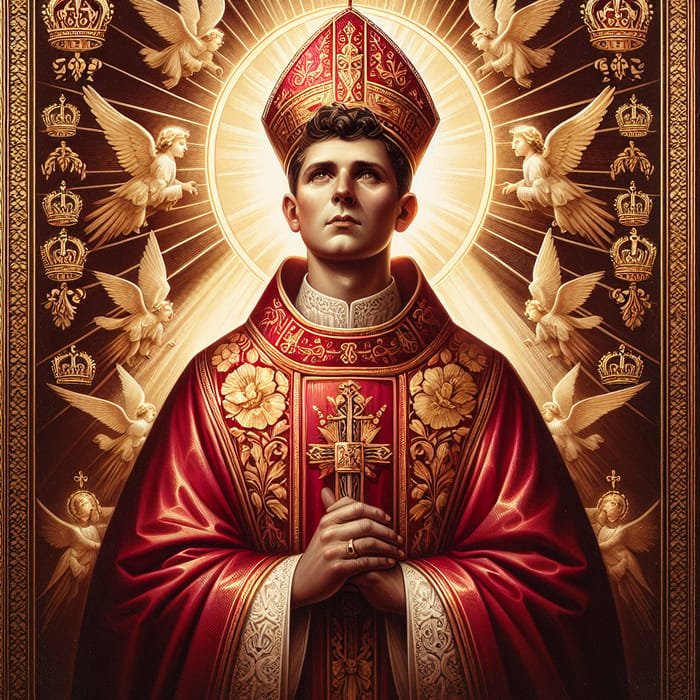Saint Stanislaus: Bishop & Martyr in Divine Red Chasuble