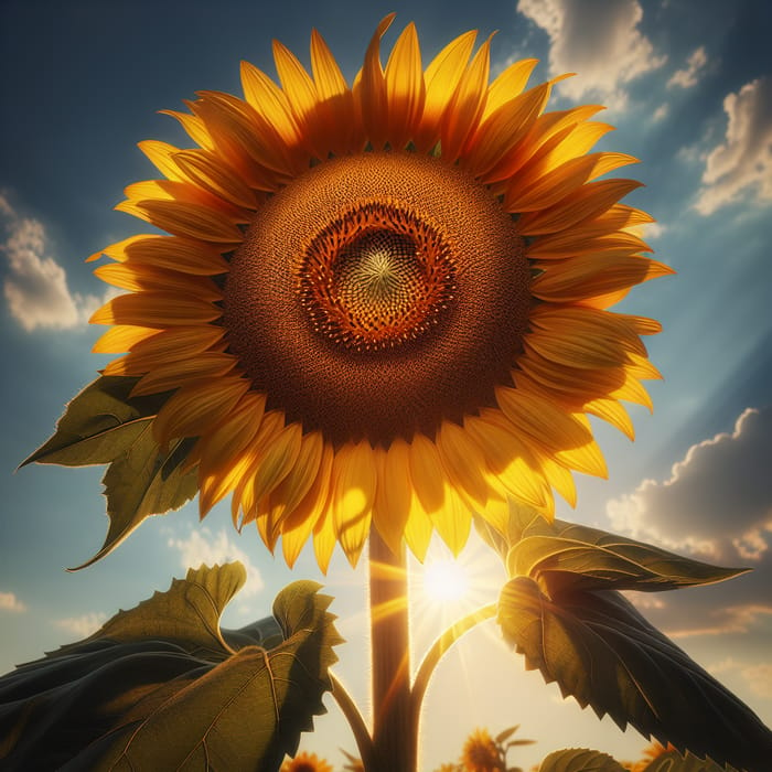 Beautiful Sunflower in Golden Sunlight - Captivating Nature Photography