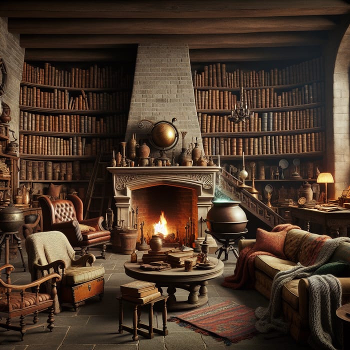 Magical Living Room in Wizarding World Style