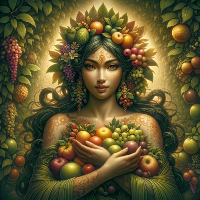 Beauty Fruit Goddess: Splendor of Divine Abundance