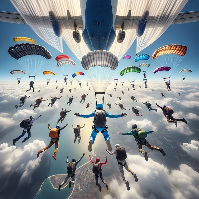 Adventurous Plane Parachute Descent | Thrilling Skydiving Experience