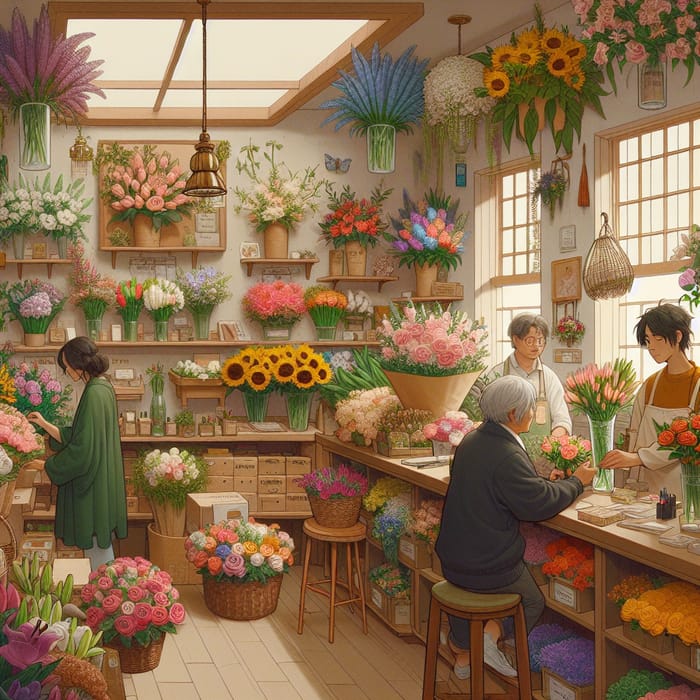 Inside Flower Symphonie: Colorful Bouquets & Fresh Plants
