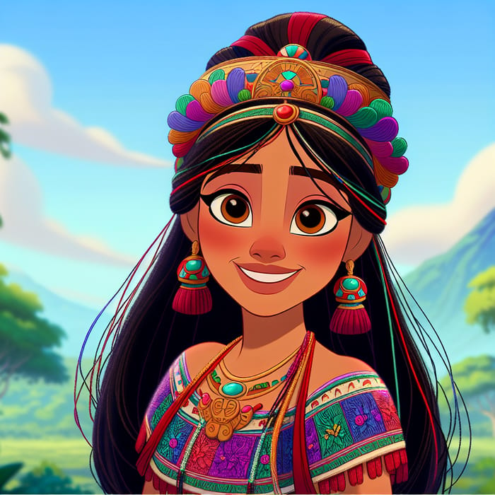 Mayan Princess Náay: Disney-Inspired Artwork of Guatemalan Royalty