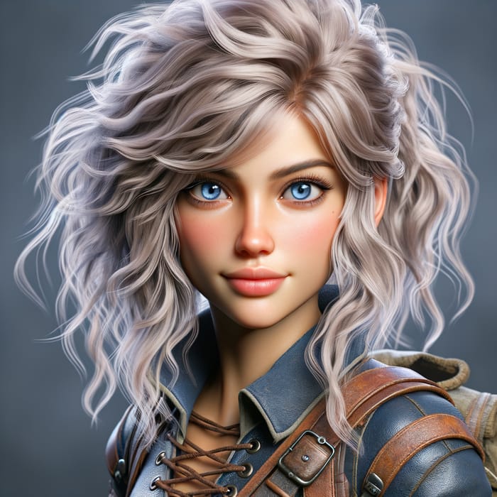 Blonde Human Rogue Girl - Young Adventurous Character