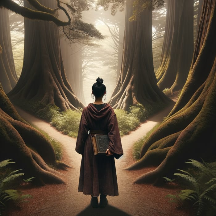 Divergent Paths: Cinematic Forest Scene