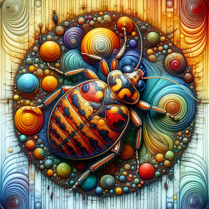 Vibrant Bed Bug Solution Illustration - Pest Control Artwork