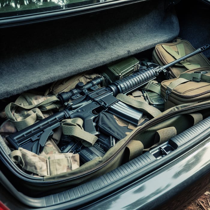 Rifle Stored Safely in Vehicle Trunk | Stealthy Setup
