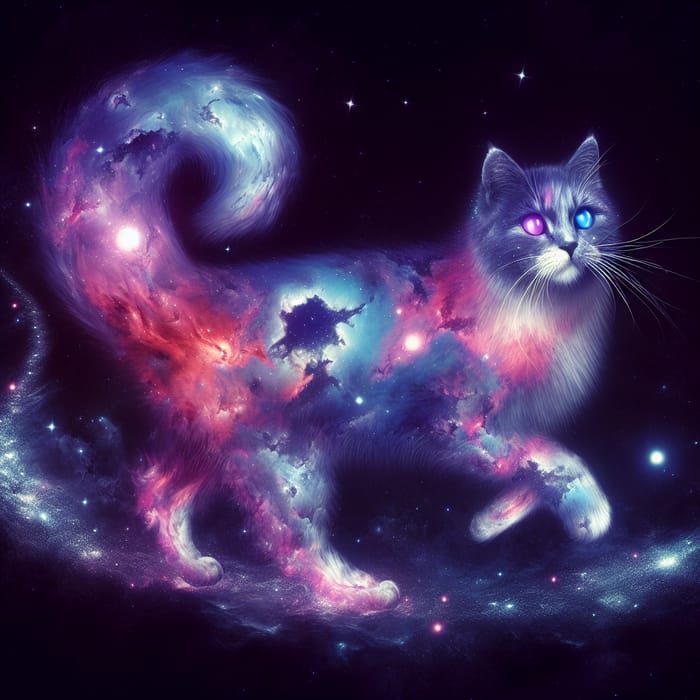 Cosmic Feline: Enigmatic Cat Galaxy in Celestial Splendor