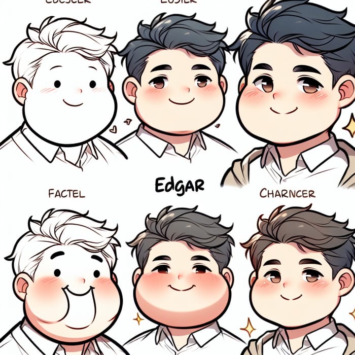 Friendly Edgar: Character with Chubby Cheeks