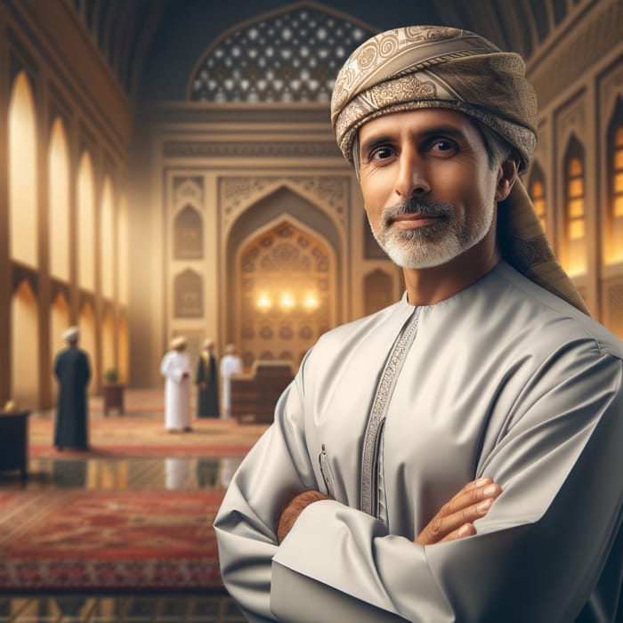 Omani Middle-Aged Man in Professional Attire | Oman Culture Scene