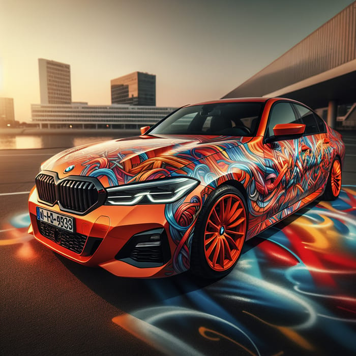BMW F20 Valencia Orange with City Graffiti