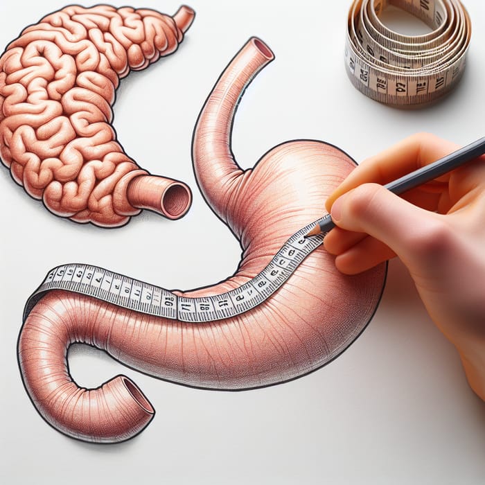 Draw a Healthy Stomach with Measuring Tape: Anatomy