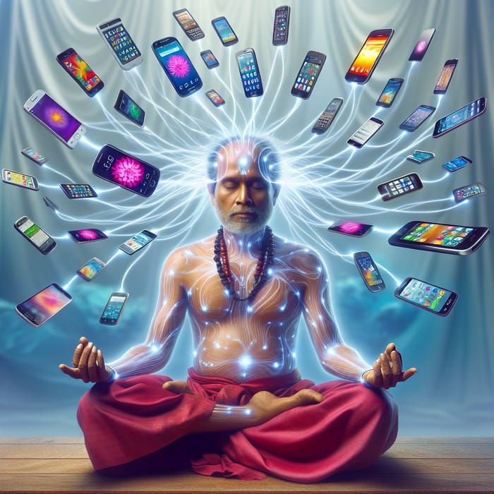 Mental Connection to Cell Phones: South Asian Spiritual Fusion