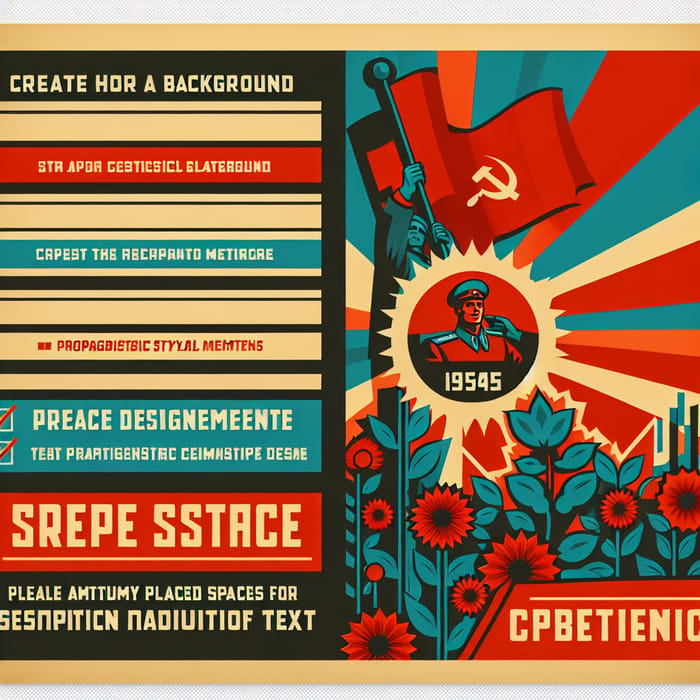 Soviet-style Price List Poster Background