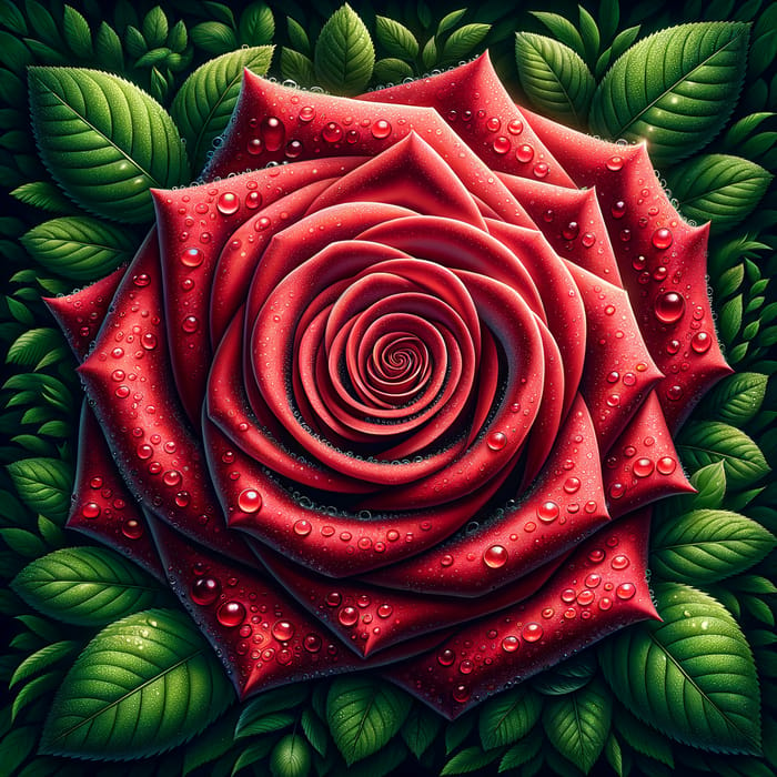 Elegant Deep Red Rose in Full Bloom | Floral Beauty
